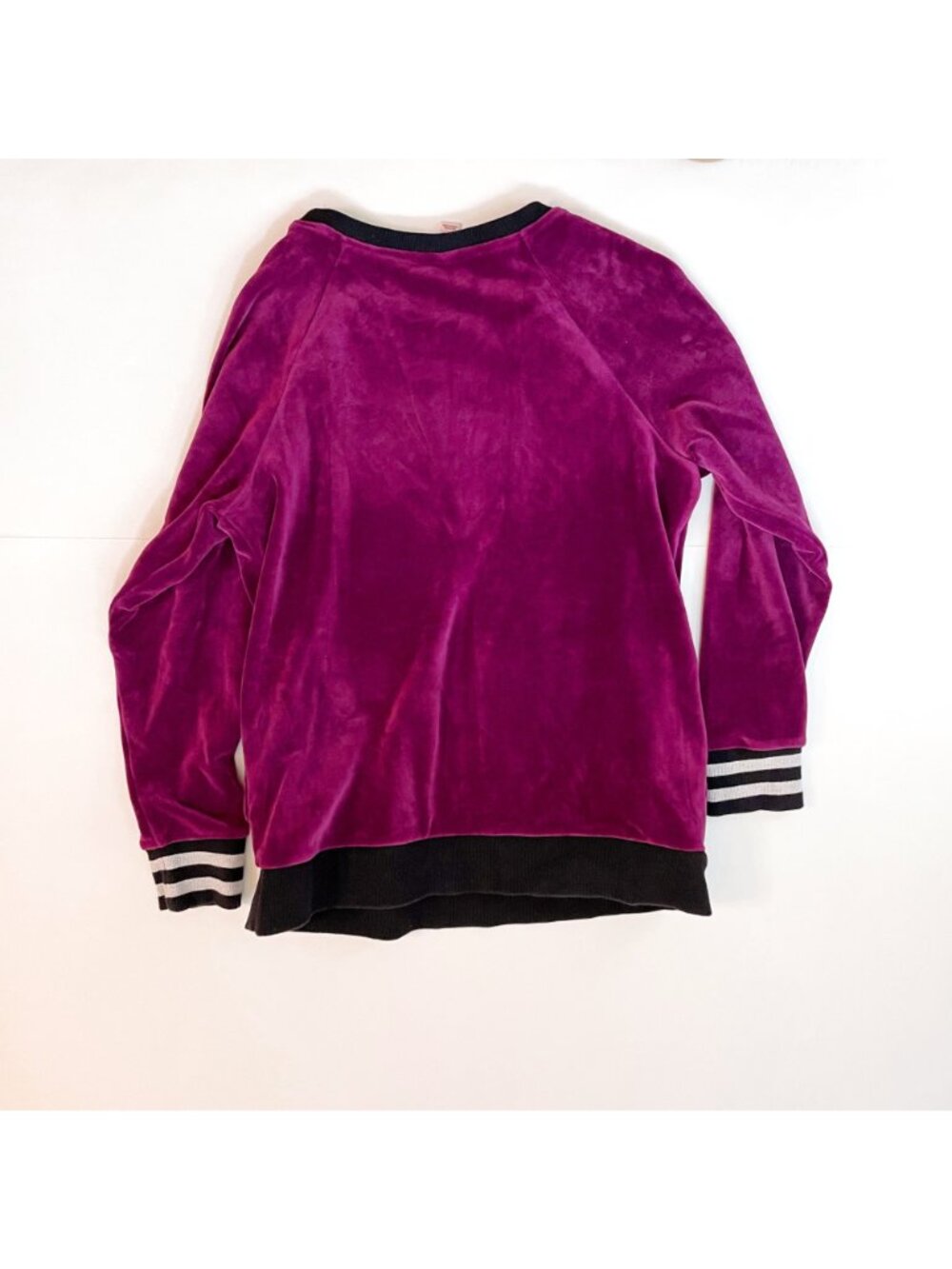 Tea Collection Purple Velour Ruffle Pullover, Size 12 - Picture 2 of 4